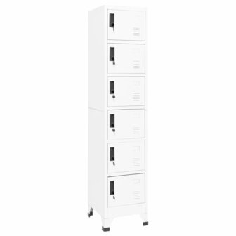 Lockerkast 38x40x180 cm staal wit 1