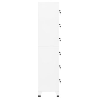 Lockerkast 38x40x180 cm staal wit 4