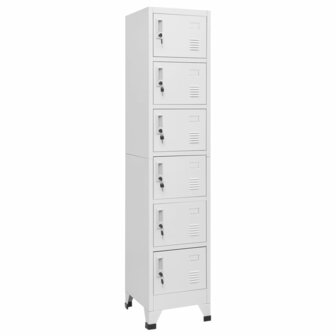 Lockerkast 38x40x180 cm staal lichtgrijs 1