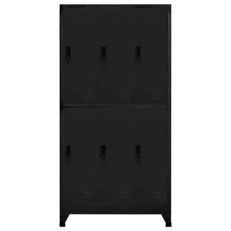 Lockerkast 90x45x180 cm staal zwart 2
