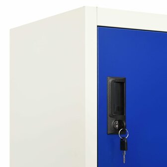 Lockerkast 90x40x180 cm staal grijs en blauw 7