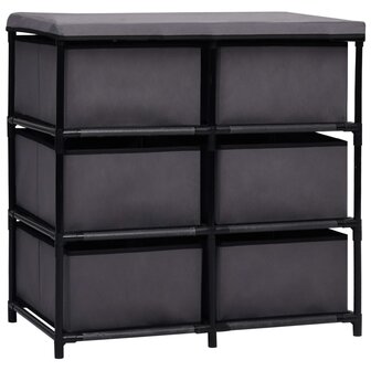 Opbergkast met 6 lades 55x29x55 cm staal grijs 5
