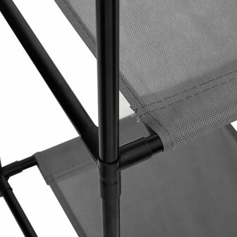 Opbergkast met 3 stoffen lades 34x34x101 cm staal grijs 6