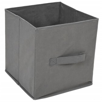 Opbergkast met 4 stoffen manden 63x30x71 cm staal grijs 5