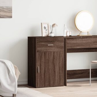 Opbergkast 56,5x39x90 cm bewerkt hout bruin eikenkleurig 3