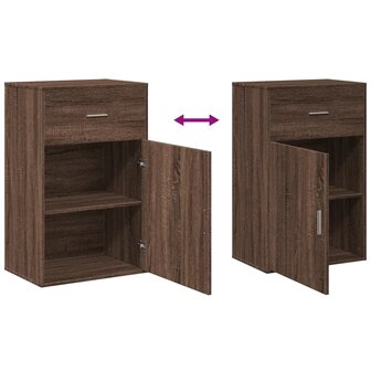 Opbergkast 56,5x39x90 cm bewerkt hout bruin eikenkleurig 8