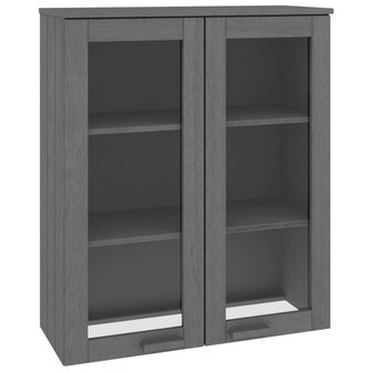Opzetkast HAMAR 85x35x100 cm massief grenenhout donkergrijs 2