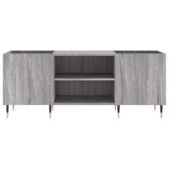Platenkast 121x38x48 cm bewerkt hout grijs sonoma eikenkleurig 4