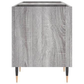Platenkast 121x38x48 cm bewerkt hout grijs sonoma eikenkleurig 5