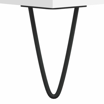 Platenkast 121x38x48 cm bewerkt hout wit 7