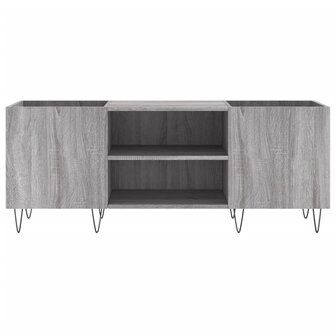 Platenkast 121x38x48 cm bewerkt hout grijs sonoma eikenkleurig 4