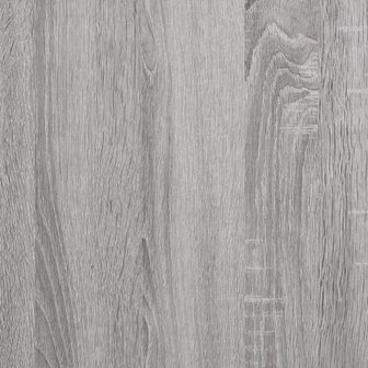 Platenkast 121x38x48 cm bewerkt hout grijs sonoma eikenkleurig 8