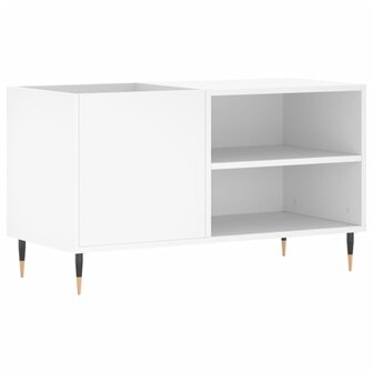 Platenkast 85x38x48 cm bewerkt hout wit 2