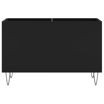 Platenkast 74,5x38x48 cm bewerkt hout zwart 4