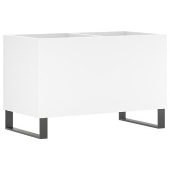 Platenkast 74,5x38x48 cm bewerkt hout wit 2