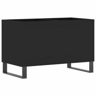 Platenkast 74,5x38x48 cm bewerkt hout zwart 6
