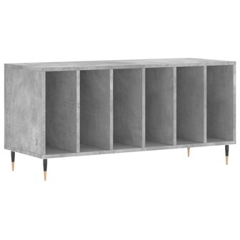 Platenkast 100x38x48 cm bewerkt hout betongrijs 2