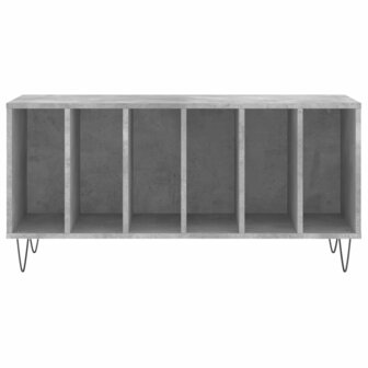 Platenkast 100x38x48 cm bewerkt hout betongrijs 4