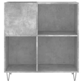 Platenkast 84,5x38x89 cm bewerkt hout betongrijs 4