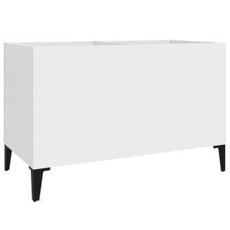 Platenkast 74,5x38x48 cm bewerkt hout wit 2