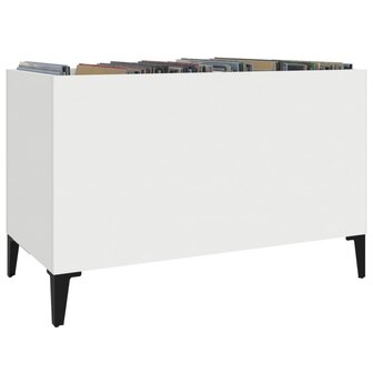 Platenkast 74,5x38x48 cm bewerkt hout wit 4