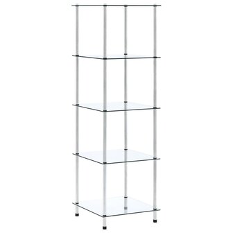 Kastje 5-laags 40x40x130 cm gehard glas transparant 1