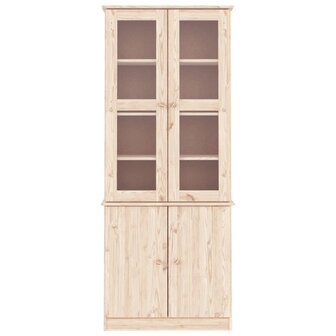 Vitrinekast ALTA 77x35x186,5 cm massief grenenhout 3