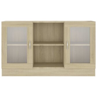 Vitrinekast 120x30,5x70 cm bewerkt hout sonoma eikenkleurig 6
