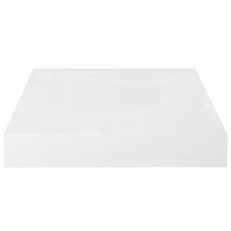 Wandschappen zwevend 2 st 23x23,5x3,8 cm MDF hoogglans wit 5