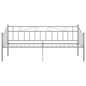 Slaapbankframe metaal grijs 90x200 cm 4