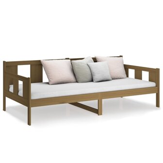 Slaapbank massief grenenhout honingbruin 90x190 cm 5