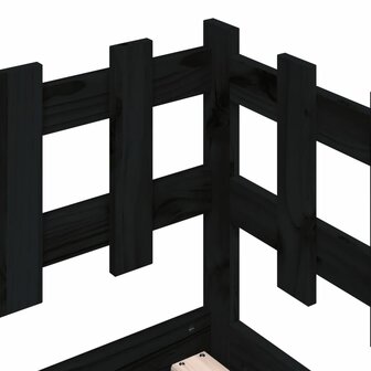 Slaapbank 80x200 cm massief grenenhout zwart 8