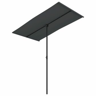 Parasol met aluminium paal 180x110 cm zwart 2