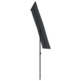 Parasol met aluminium paal 180x110 cm zwart 5