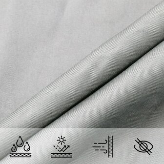 Zonnezeil 3x3 m 100% polyester oxford lichtgrijs 8