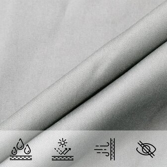 Zonnezeil 3,6x3,6 m 100% polyester oxford lichtgrijs 8