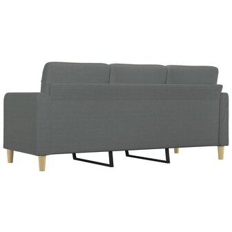 Driezitsbank 180 cm stof donkergrijs 5