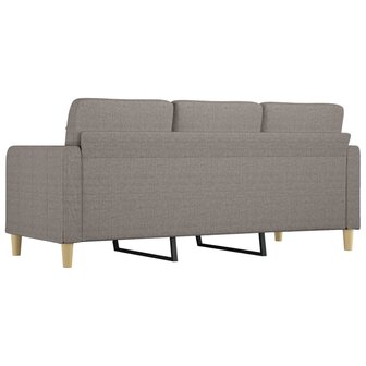 Driezitsbank 180 cm stof taupe 5