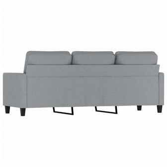 Driezitsbank 180 cm stof lichtgrijs 5