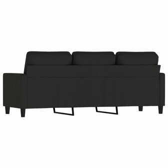 Driezitsbank 180 cm fluweel zwart 5