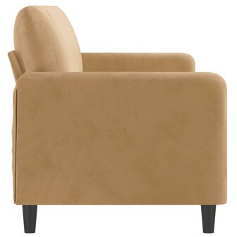 Driezitsbank 180 cm fluweel bruin 4
