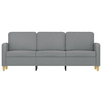 Driezitsbank 180 cm stof lichtgrijs 3