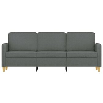 Driezitsbank 180 cm stof donkergrijs 3