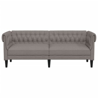 Driezitsbank Chesterfield-stijl stof taupe 4