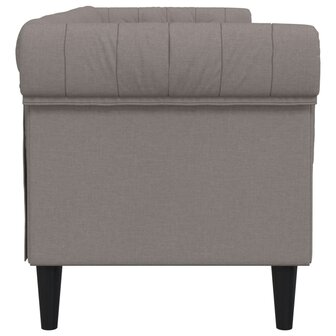Driezitsbank Chesterfield-stijl stof taupe 5
