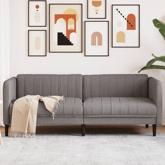 Driezitsbank stof taupe 1