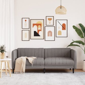 Driezitsbank stof taupe 3