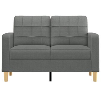 Tweezitsbank 120 cm stof donkergrijs 3
