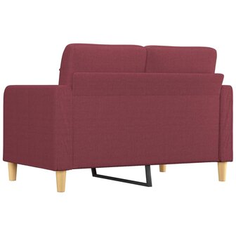 Tweezitsbank 120 cm stof wijnrood 5