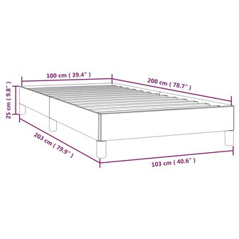 Bedframe zonder matras 100x200 cm stof zwart 9